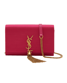 Saint Laurent Small Kate Satin Shoulder Bag in Gold Dust