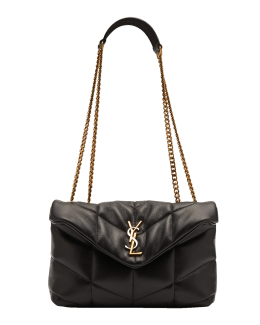 YSL STYLE LOULOU PUFFER 29CM BLACK & SILVER HARDWARE – MILK BEACH CO.