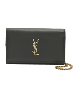 YSL BLACK and GOLD MONOGRAM CHAIN WALLET IN GRAIN DE POUDRE EMBOSSED  LEATHER. for Sale in Seattle, WA - OfferUp