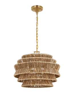 Visual Comfort Signature Antigua XL Drum Chandelier in Antique Brass ...