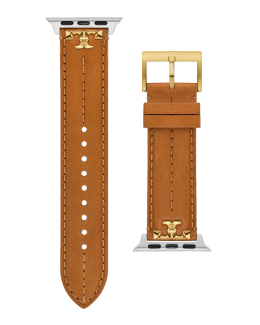 Tory Burch McGraw Leather Apple Watch Band in Black 38 41mm