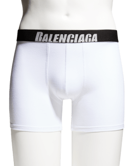 Mens Balenciaga white Stretch-Cotton Logo Boxer Briefs