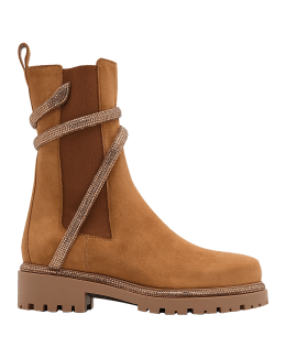 Christian Louboutin Panaroot Dune Donna Red Lug Sole Boots