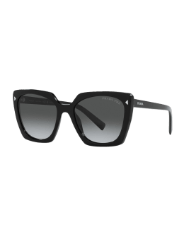 Prada Bicolor Square Acetate Sunglasses | Neiman Marcus