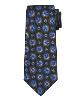 medallion print tie