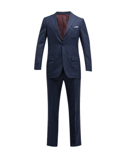 Kiton Men's Shadow Stripe Suit