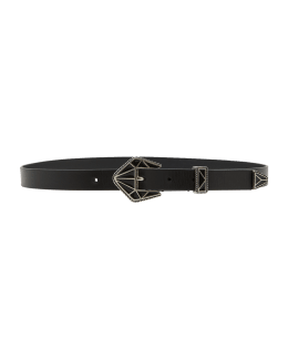 Off-White c/o Virgil Abloh Arrow Monogram Buckle Belt in Brown for