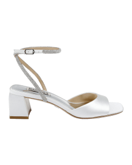 Badgley mischka clara embellished satin cocktail sandals on sale