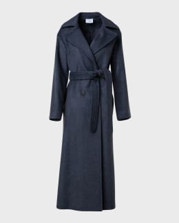 Wool cashmere long coat