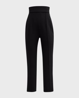 Jacquemus Pintuck Skinny-Leg Capri Pants | Neiman Marcus