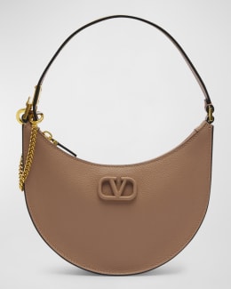 Valentino Garavani VLOGO Mini Leather Hobo Shoulder Bag