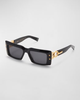 Saint Laurent YSL Acetate Oval Sunglasses | Neiman Marcus Saint Laurent YSL Acetate Oval Sunglasses | Neiman Marcus