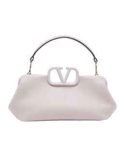 magenta suede Valentino clutch purse - THRIFTWARES