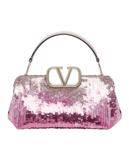 Valentino Rockstud V-Flap Pouch Clutch Bag Nero
