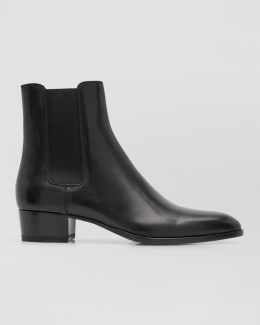 Saint laurent leather ankle boots sale