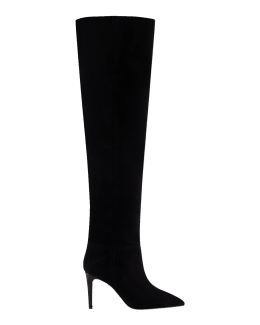 Suede Stiletto Over-The-Knee Boots