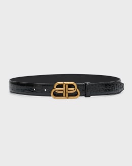 ★Balenciaga★(W) BB Soft Belt★Black Aged Silver Women's Bb Soft Belt in Black | Balenciaga US