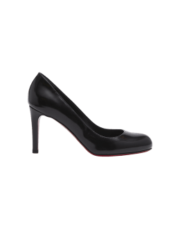 Christian Louboutin Cadrilla Patent Block Heel Red Sole Pump