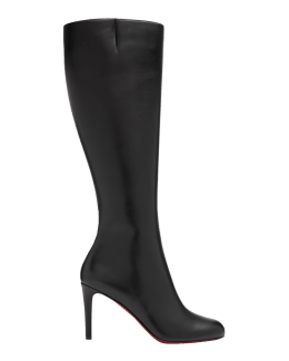 Christian Louboutin Alleo Botta Red Sole Patent Leather Knee-High Boots ...