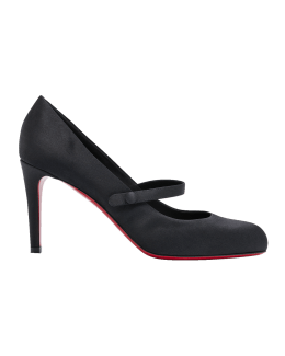 Christian Louboutin Astrid Suede Ankle-Wrap Red Sole Pumps