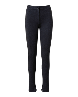 Black Woolworth high-rise scuba leggings, The Row