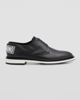 Valentino Garavani Men's Rockstud Leather Derby Shoes