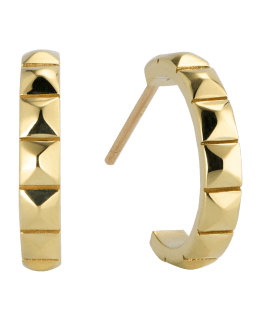 18K Yellow Gold Square Mini Hoop Earrings