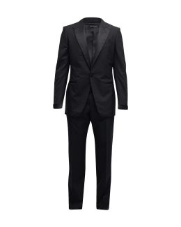 BOSS Men's Halven Gentry Satin Lapel Wool Two-Piece Tuxedo | Neiman Marcus