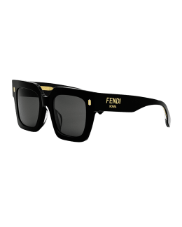 Fendi Fendi First Sight Square Metal Sunglasses in Natural