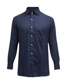 Louis Vuitton Blue Chambray Logo Printed Button Front Shirt L
