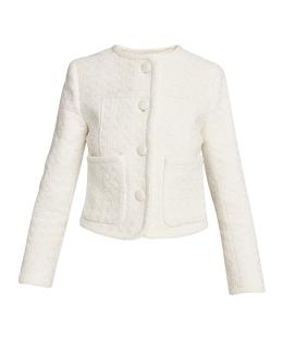 Rula Cropped Jacket Nautical Tweed
