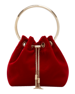 Silver Mirror Fabric Mini Bag with Metal Handle, BON BON, Winter 2021  Collection