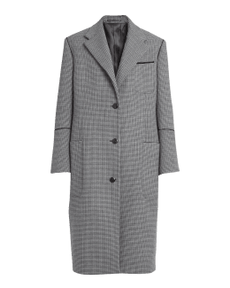 Ferragamo Wool Button-Front Overcoat | Neiman Marcus