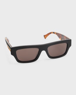 Men's Acetate Rectangle Sunglasses Black - Gucci main image 0