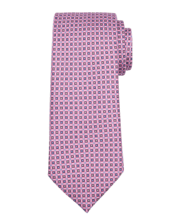 Louis Vuitton LV Luxury Mens Light Pink Geometric Silk Necktie Tie - Open  In Box 