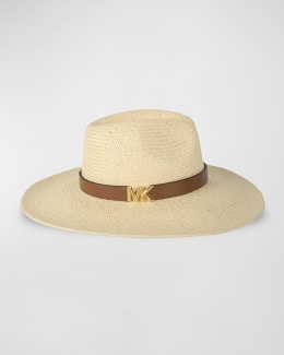 Van Palma Livy Junior Straw Large Brim Hat With Chain