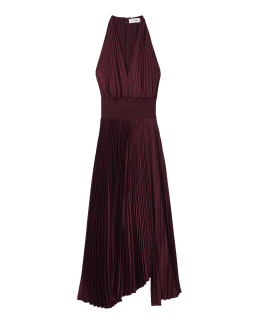 Nellina dip hem pleated dress hot sale