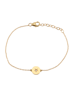 *14k Gold-plated* Zerus Moon and Star Bracelet