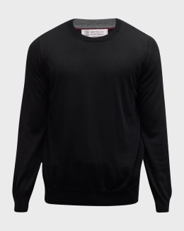 【送料&関税込】Brunello Cucinelli Crew Neck Fine Gauge Jump Brunello Cucinelli Men's Fine Gauge Crewneck Sweater