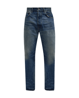 Amiri Men's Faded Varsity Tiger Straight-Leg Jeans | Neiman Marcus