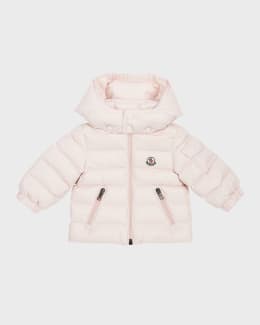 Moncler Girl's Odile A-Line Ruffle-Trim Coat, Size 12M-3