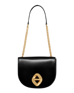 Margot Shoulder Bag  Black Crocodile Embossed Leather – GiGi New York