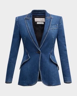 ジャケット MCQUEEN Single-breasted blazer Alexander McQueen single-breasted Tailored Blazer | Blue