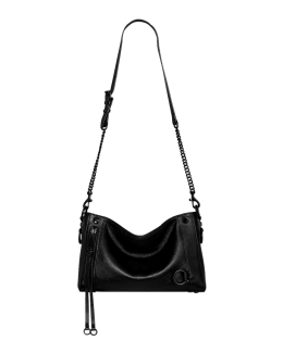 Margot Shoulder Bag  Black Crocodile Embossed Leather – GiGi New York