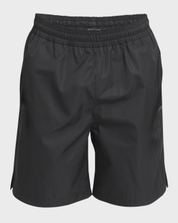 Moncler Logo Patch Swim Shorts in Blue for Men