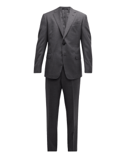 BOSS Men's Stretch-Wool Basic Two-Piece Suit, Black | Neiman Marcus