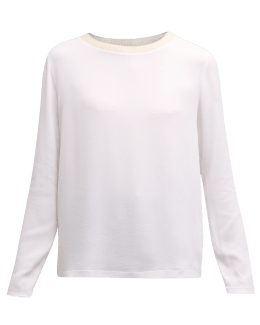 Vince Essential Long-Sleeve Crewneck Tee | Neiman Marcus