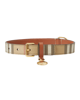 Burberry leather dog collar clearance