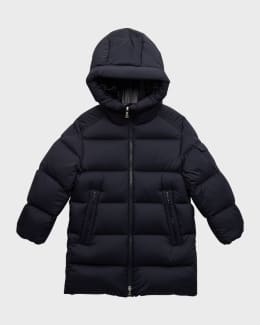 Moncler Boy's Byron Faux Fur Hooded Puffer Jacket, Size 8-14