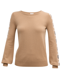 Neiman Marcus Cashmere Collection Cashmere Crewneck Sweater with
